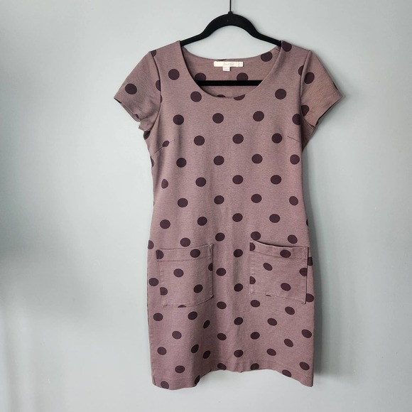 BODEN Gray and Black Polkadot  Sheath Dress - size 4l - Picture 1 of 8